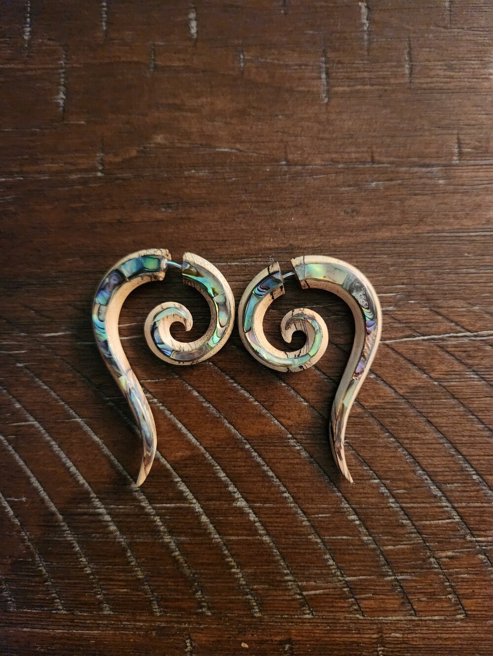 Abalone Spiral Drop Earrings - Women Jewelry
